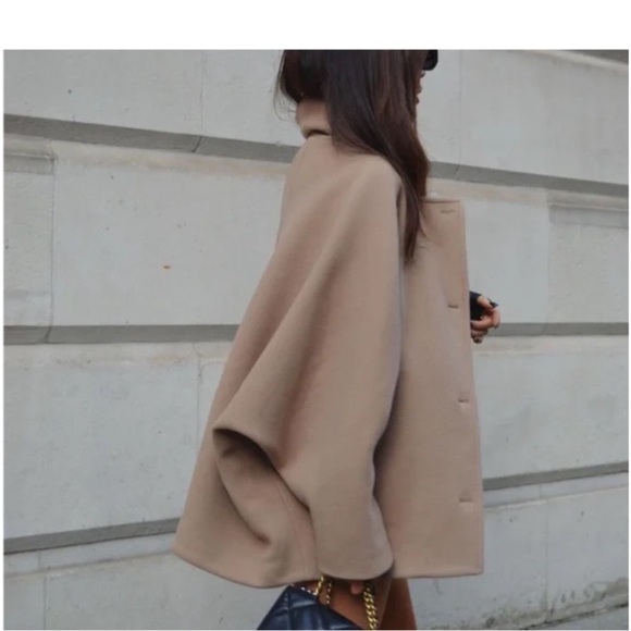 New Zara camel coat batwing jacket - Picture 12 of 14